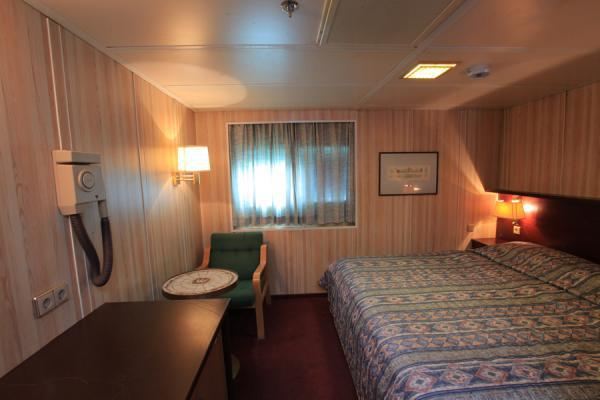 First class cabin with attached toilet & bath tub First class cabin with attached toilet & bath tub